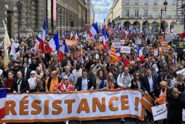 В Лионе прошла многотысячная демонстрация против Макрона