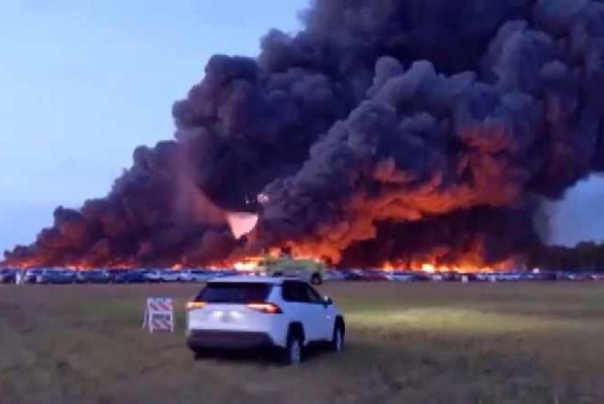 هزاران خودرو در در فلوریدا طعمه حریق شد