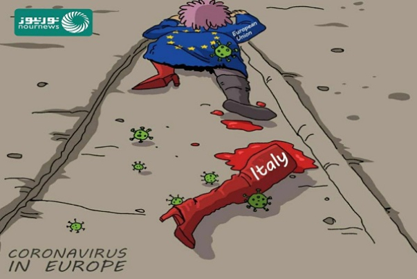 روایتی تصویری از اوج گیری بحران کرونا در ایتالیا و تاثیر آن بر اتحادیه اروپا