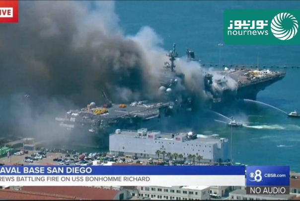 سکوت ارتش آمریکا و عدم اعلام دلایل انفجار در ناوهواپیمابر این کشور