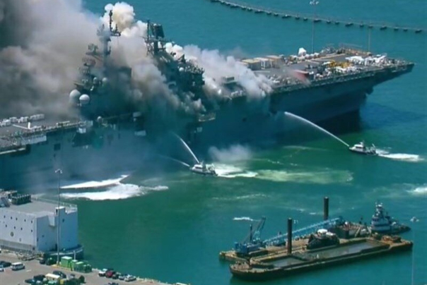 Will the fate for explosion of the "Bonhomme Richard" warship be the same as "E-A11" jet? / Four possible hypotheses