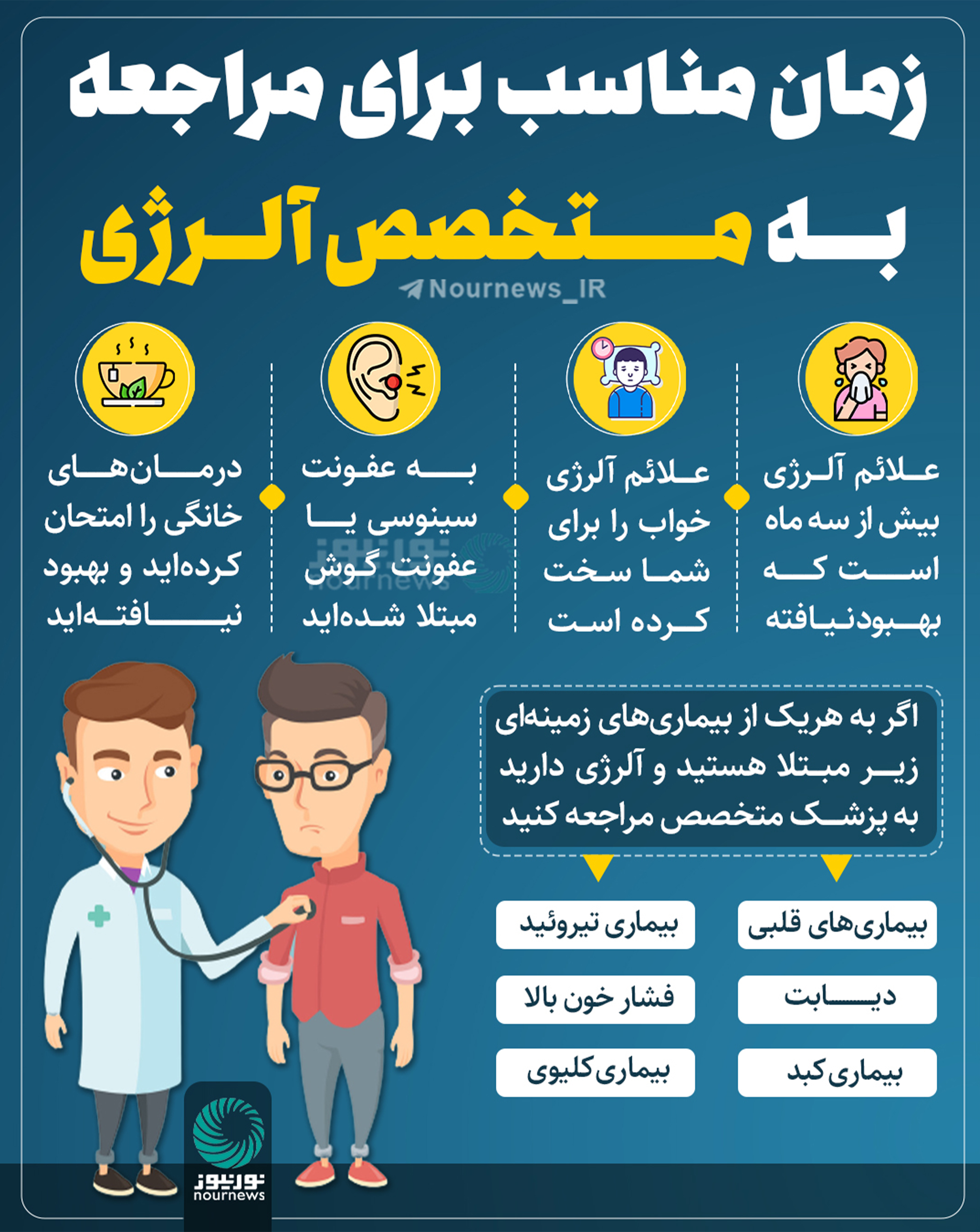 زمان مناسب برای مراجعه به متخصص آلرژی