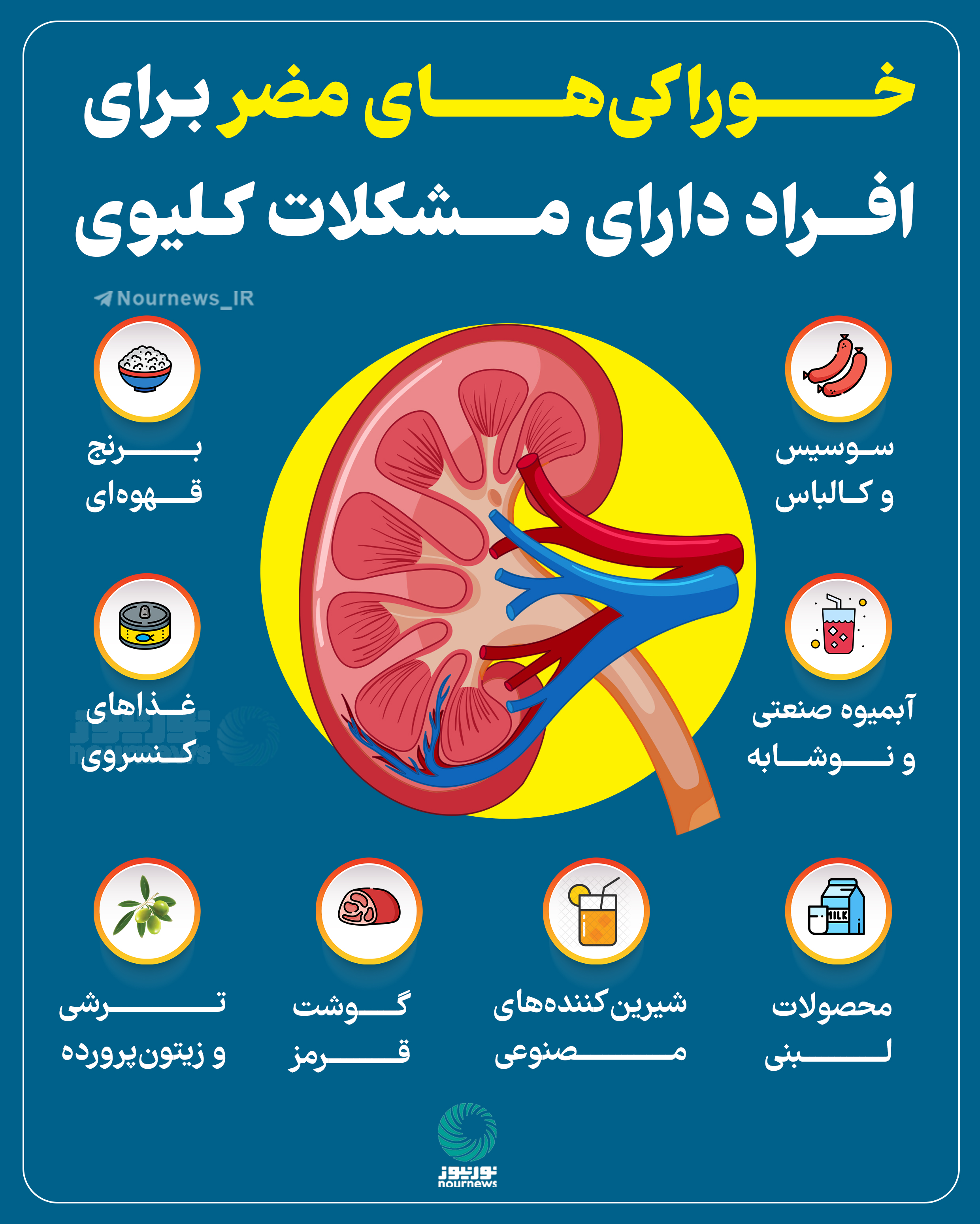 خوراکی‌های مضر برای افراد دارای مشکلات کلیوی