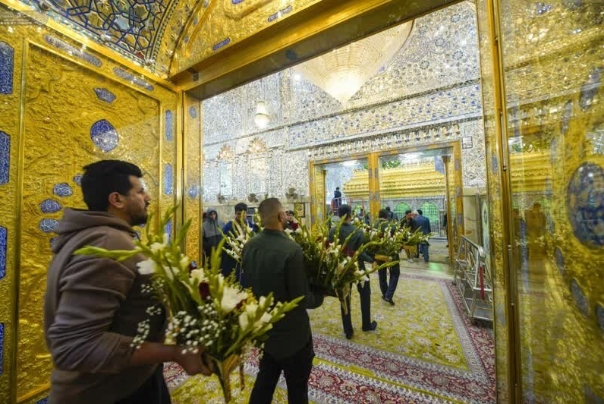 حرم مطهر امیرالمومنین (ع) گلباران شد