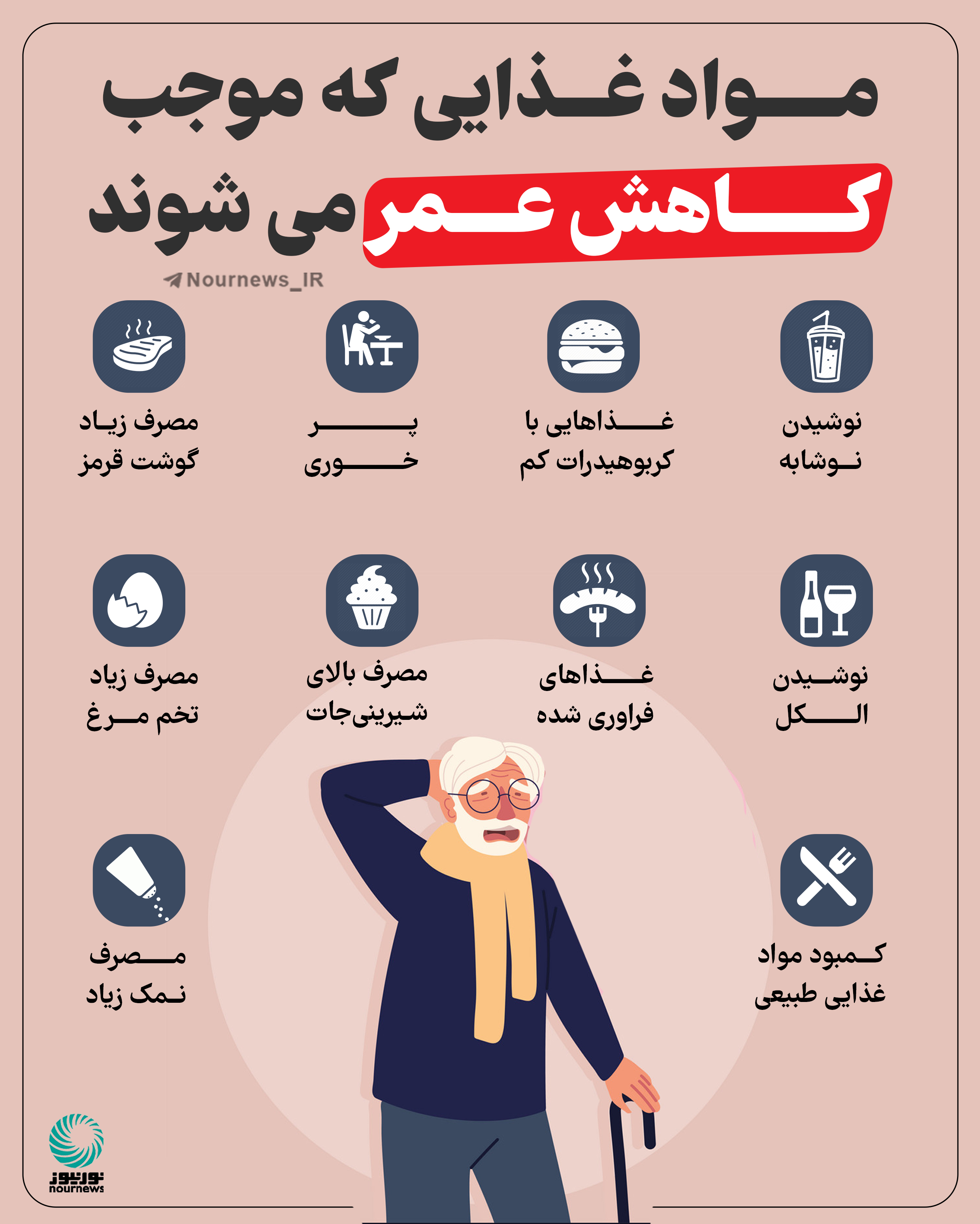 مواد غدایی که موجب کاهش عمر می‌شوند