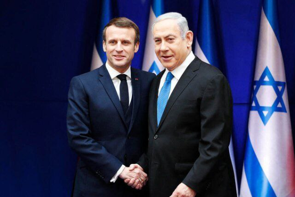 مکرون وارد اراضی اشغالی شد