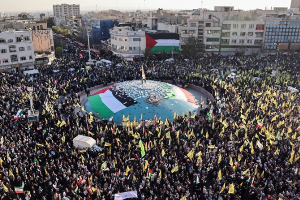 Освещение марша поддержки народа Ирана народу Газы в мировых СМИ