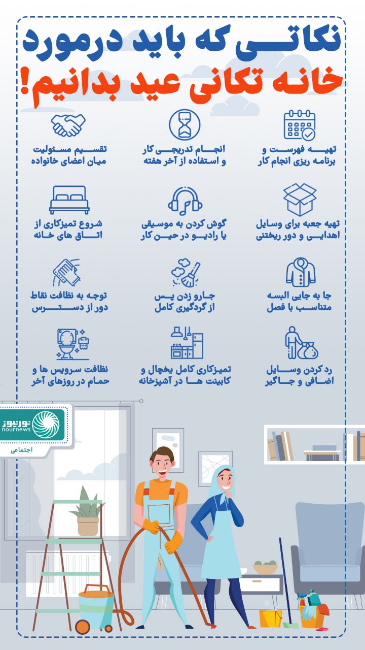 نوراینفو | نکاتی که باید در مورد خانه تکانی عید بدانیم