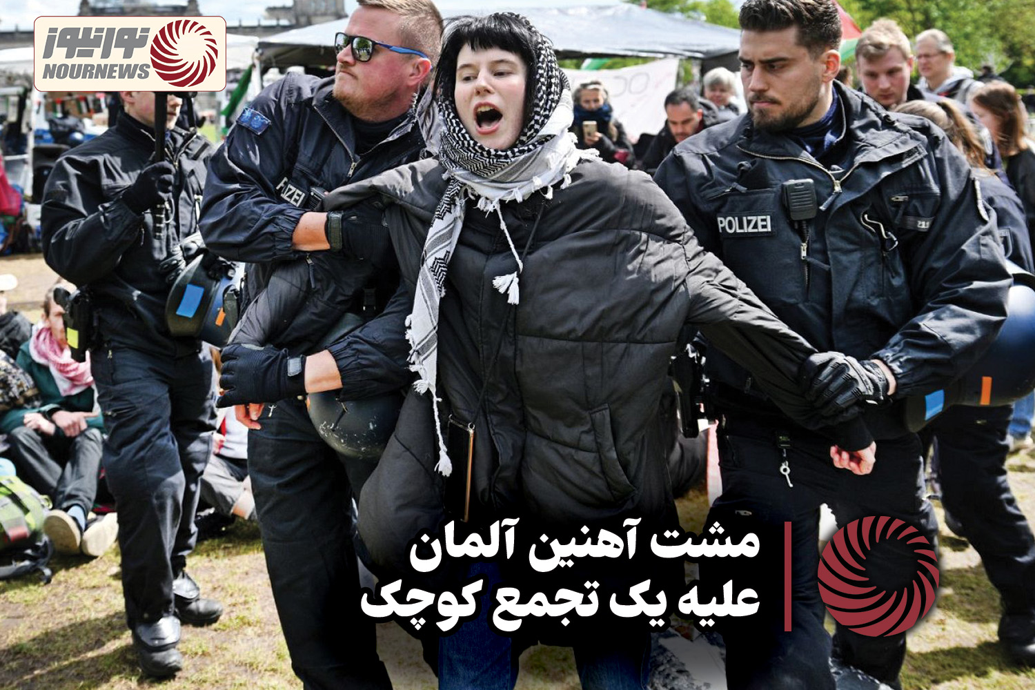 نور ویدئو | مشت آهنین آلمان علیه یک تجمع کوچک + فیلم