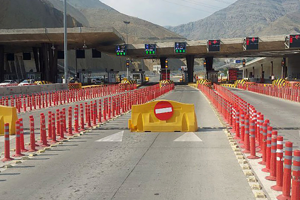 جاده چالوس به علت احتمال وقوع سیلاب مسدود شد