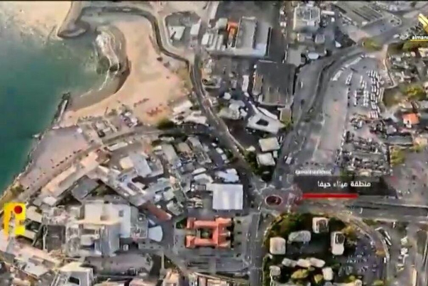 تصویربرداری پهپاد حزب‌الله از بندرحیفا