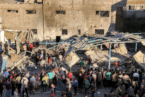 加沙地带另一所学校遭到轰炸