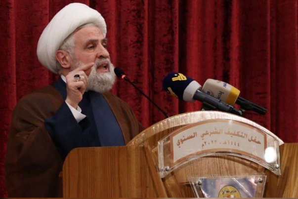 نعیم قاسم: نبرد، نبرد آزادی فلسطین است/ اسرائیل شکست می‌خورد+فیلم