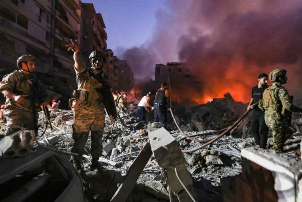 رژیم اسرائیل حاره حریک در ضاحیه جنوبی بیروت را بمباران کرد