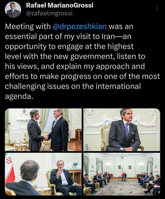格罗西谈及与伊朗总统的会面