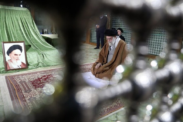 组图：伊朗最高领袖阿亚图拉·哈梅内伊在伊朗德黑兰出席庆祝活动