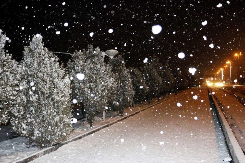 بارش نخستین برف پاییزی در تهران+فیلم