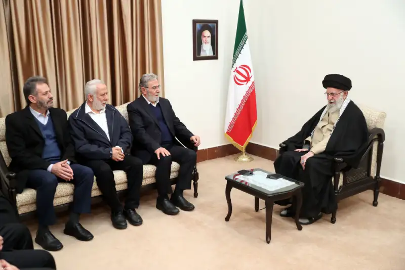 دیدار دبیرکل جنبش جهاد اسلامی فلسطین با امام خامنه‌ای