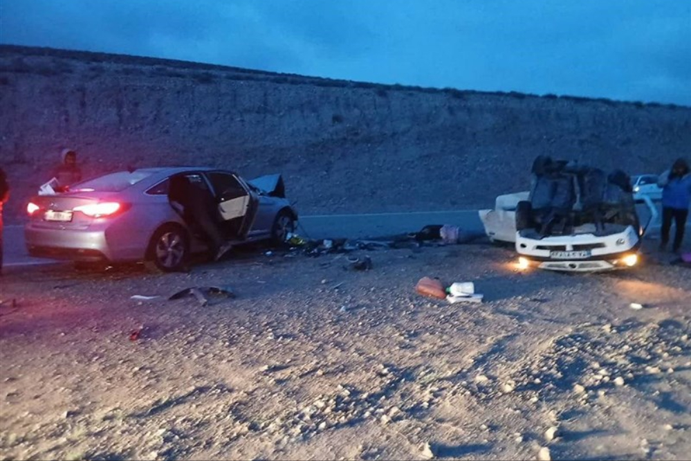 تصادف هولناک جاده ای بر اثر خواب آلودگی جان 4 نفر را گرفت + تصویر