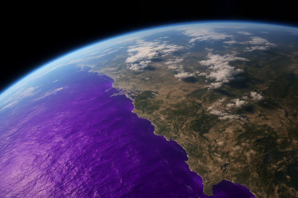 چرایی تغییر رنگ اقیانوس‌ها از آبی به بنفش؟