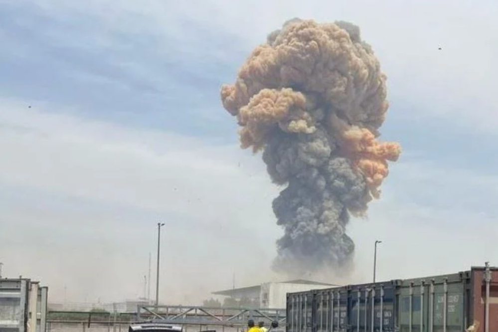 ویدیو تکان دهنده جدید از شدت انفجار در بندر شهید رجایی