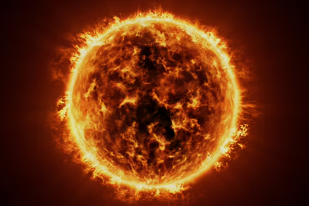 تصاویری دیده نشده از فوران آتشین خورشید + فیلم