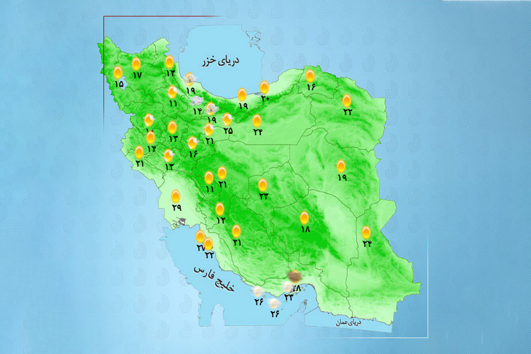 وضعیت آب و هوا امروز چهارشنبه 29 مرداد 1404 + وضعیت استان‌ها