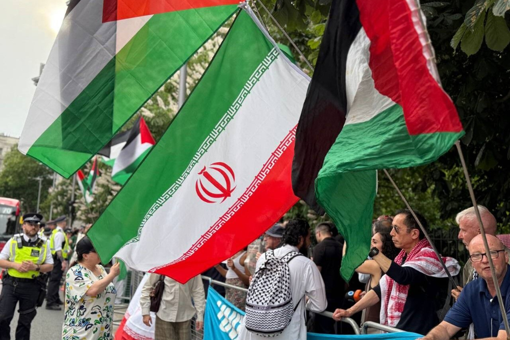 لندن علیه تجاوز صهیونیستی؛ فریاد هزاران معترض در خیابان +فیلم