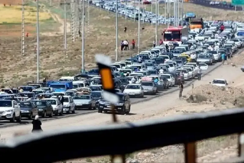 ترافیک سنگین در جاده چالوس و هراز