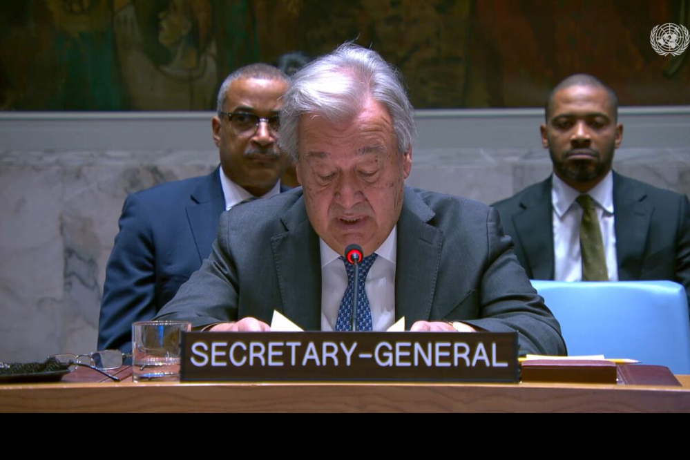 古特雷斯：巴勒斯坦和苏丹妇女和女童面临严重风险