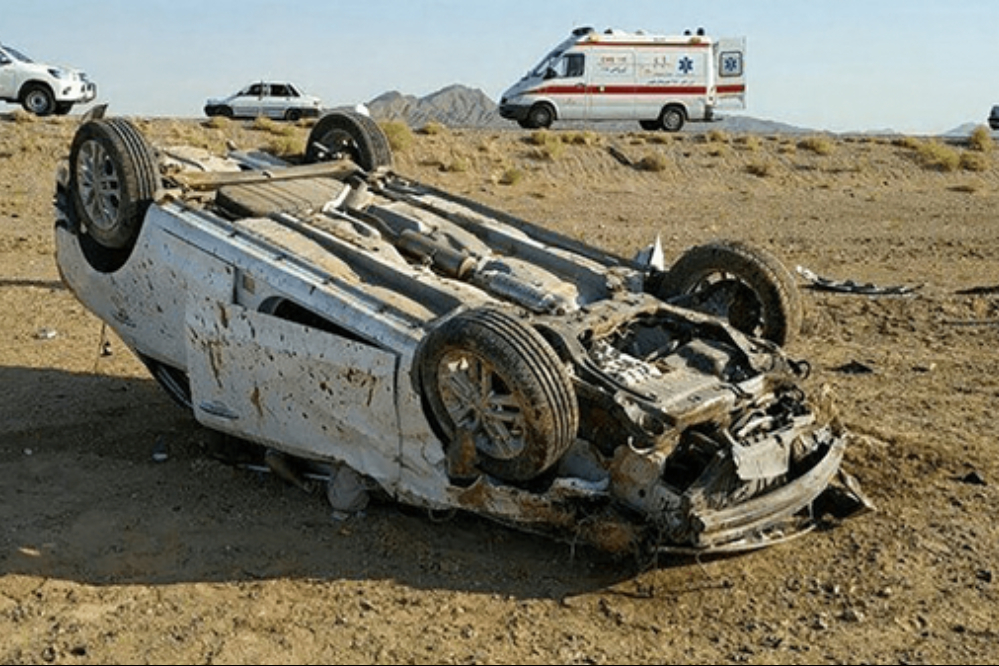 سانحه واژگونی خودرو در کمربندی تفت +آمار مصدومین
