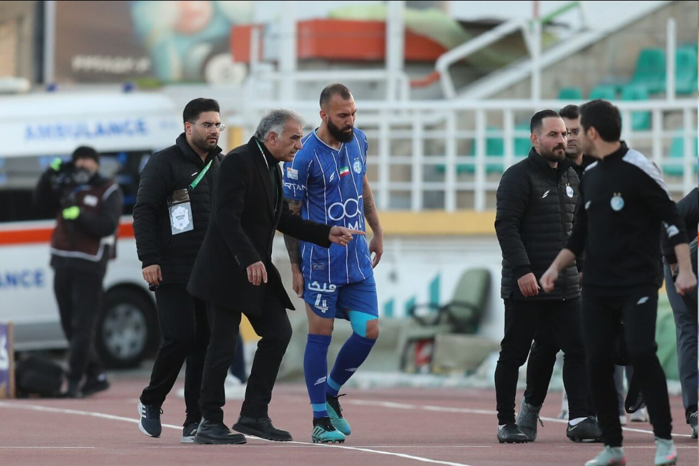 کاپیتان آبی‌پوشان پایتخت مصدوم شد