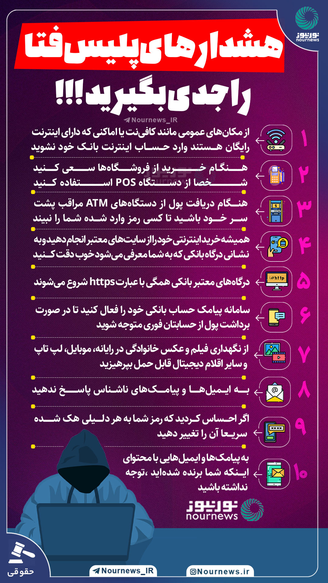 اینفورگرافی: هشدارهای پلیس فتا را جدی بگیرید